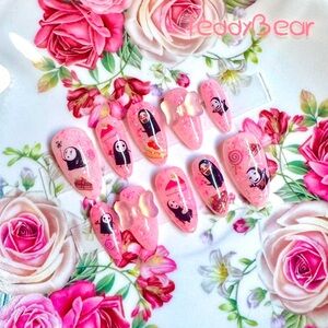 🍡 Cotton Candy No-Face 🍡 ฅ՞•ﻌ•՞ฅ PressOn Nails